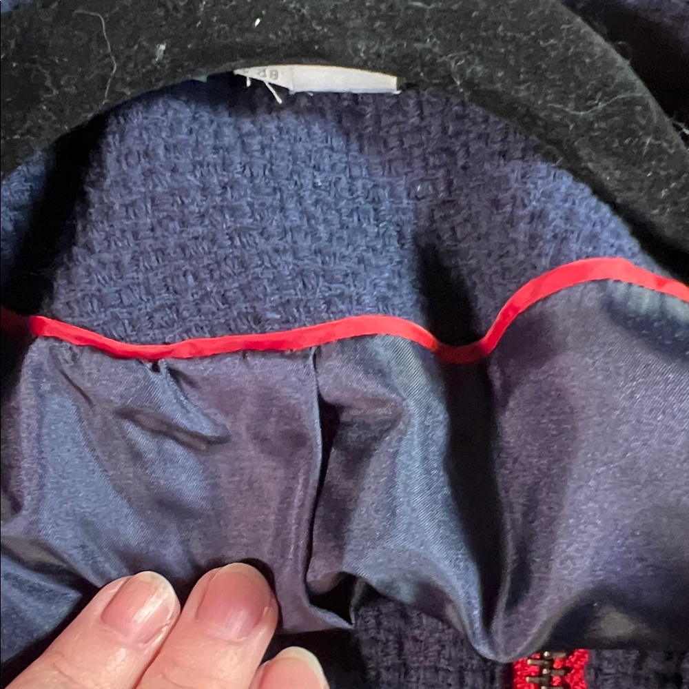 Boden Knit Navy Dress/Jacket with Red Trim ❤️💙 - Picture 4 of 8